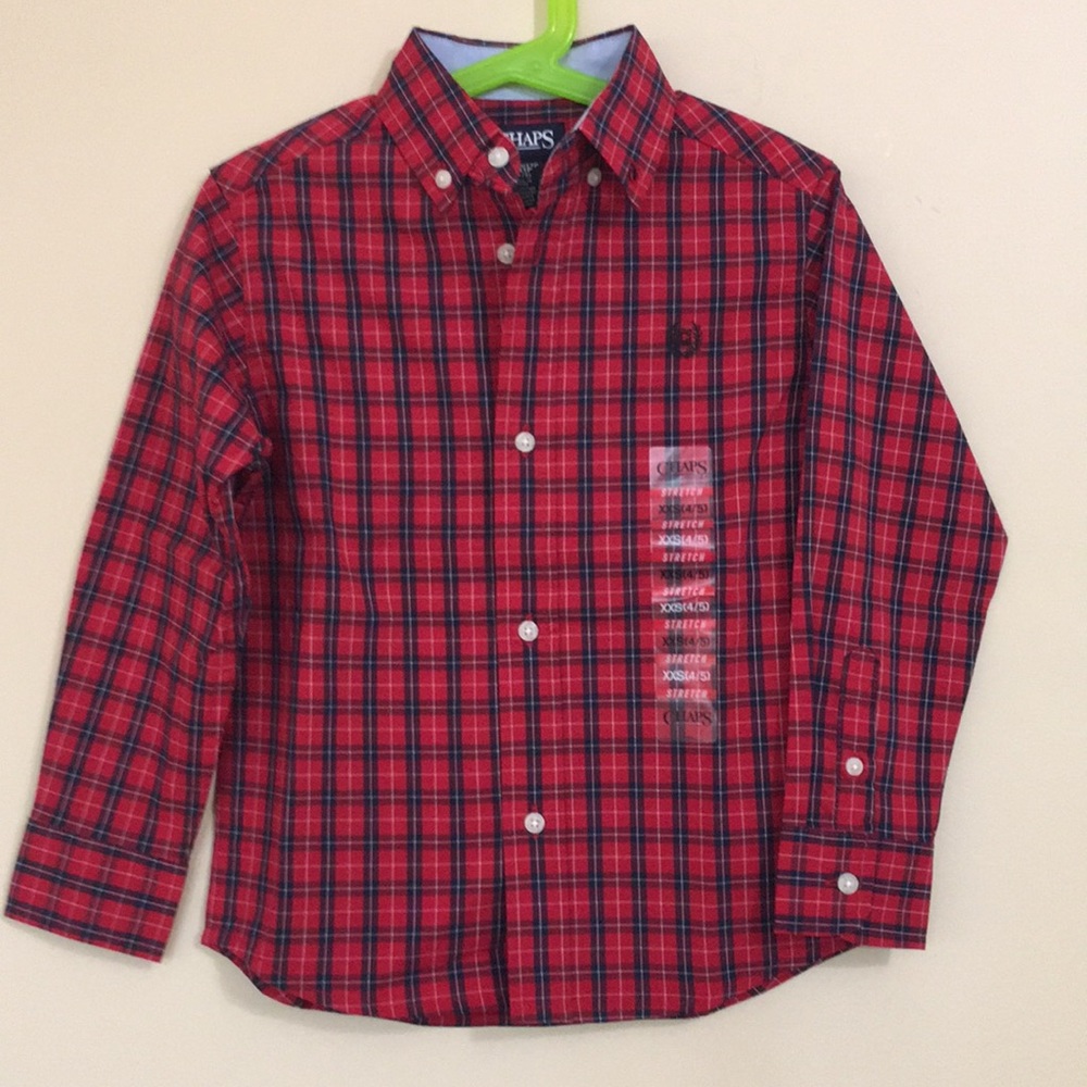 🔹NWT Chaps Stretch full sleeves Shirt , Boys XXS 4/5